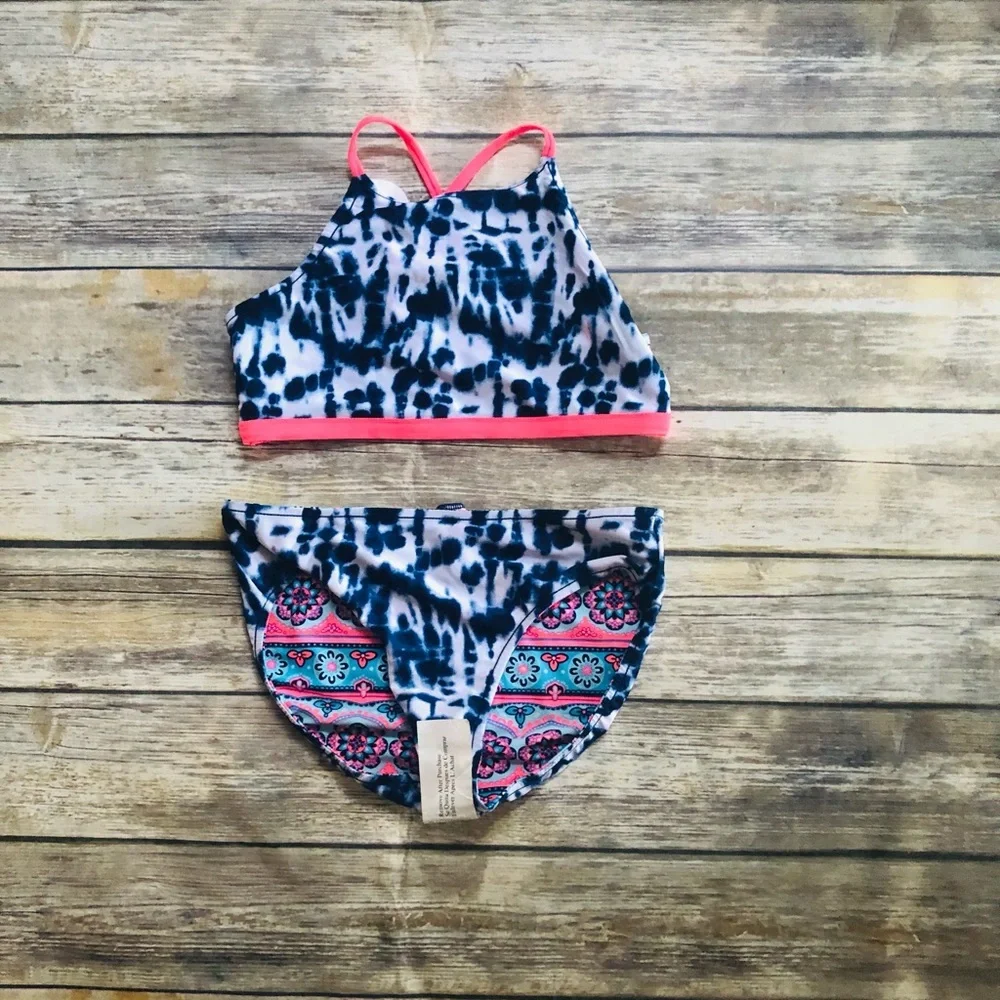 Justice NWT 2 piece reversible bathing suit!